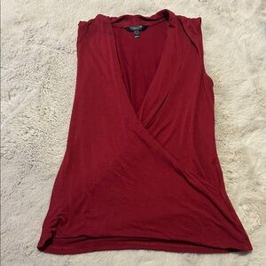 Banana Republic Deep Red Women's Wrap Blouse
